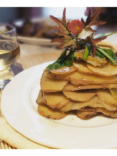 Una foto de Milhojas de Patata a la Boulangere - Receta Vegana -