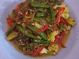 Tumis kacang panjang teri