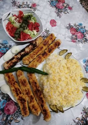 عکسی از دستور کباب کوبیده باسینه مرغ