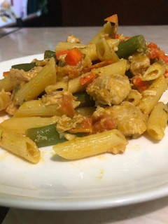 Una foto de Pasta penne di primavera