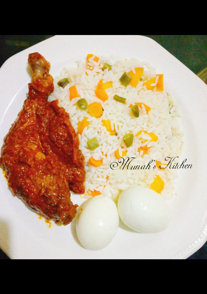 Rice and chicken stew ainihin hoton girkin