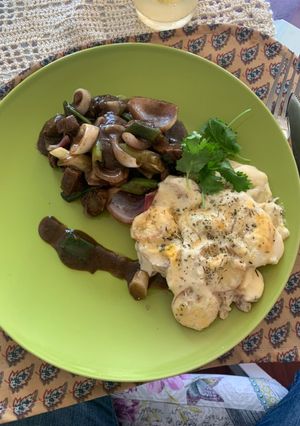 Una foto de Papas gratinadas con Chapsui