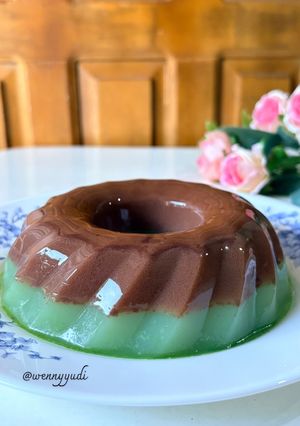 Foto resep Puding Cokelat Pandan