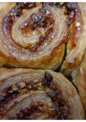 Une photo de Feuilletés roulés à la cannelle