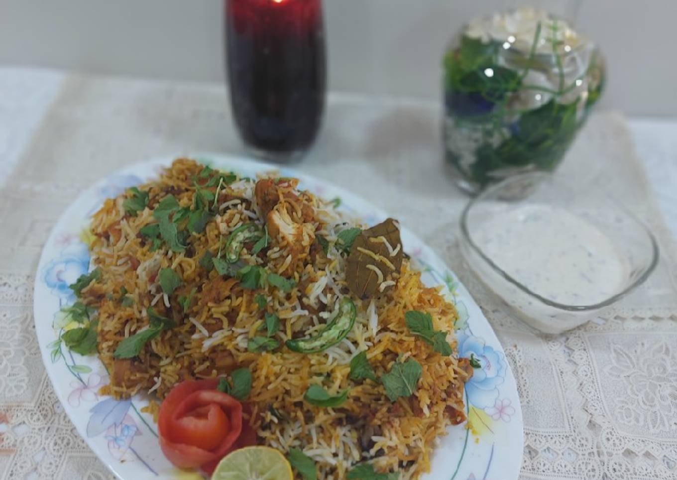 Chicken tikka masala biryani