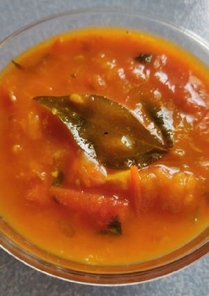 A picture of Thakali Kathirikai Bajji/Tomato Brinjal Gravy🍅🍆.