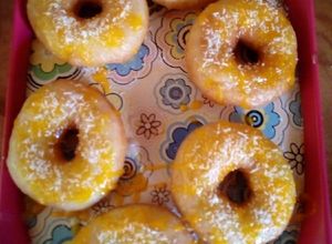 صورة لوصفة دونات بدون بيض وهش 😋
