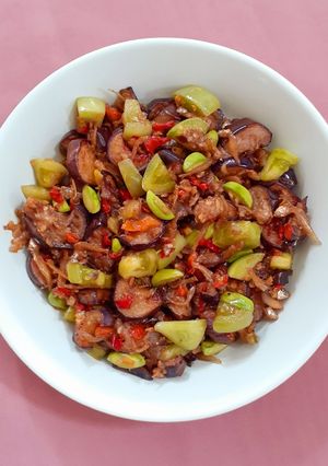 Foto resep Tumis Terong Teri Terasi Pedas