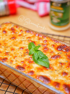 Foto resep Pasta Brulee / Fettuccine - Spaghetti Bolognese Panggang