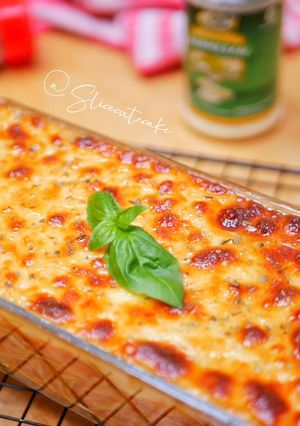 Foto resep Pasta Brulee / Fettuccine - Spaghetti Bolognese Panggang