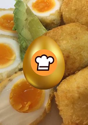 A picture of Potato Scotch Egg.