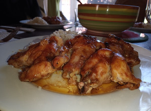 Una foto de Pollo asado en salsa barbecue express