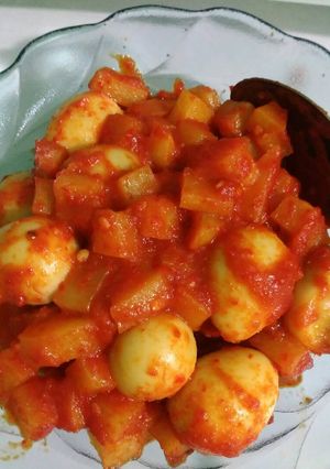 Foto resep Sambal goreng kentang telur puyuh simpel