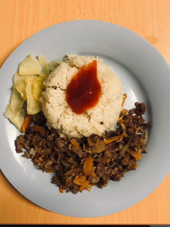 Una foto de Carne molida con arroz 🍚