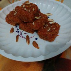 A picture of Carrot Almond Burfi.