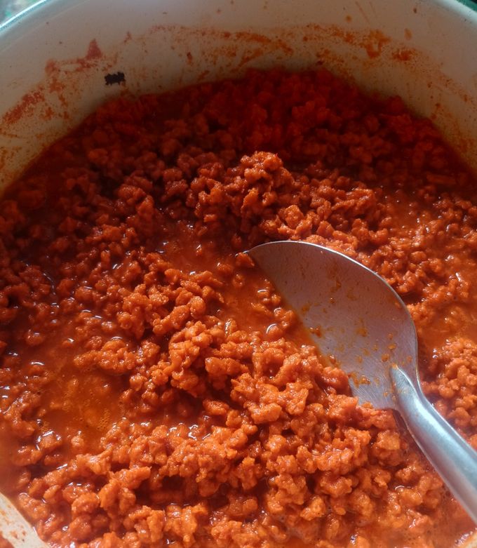 Una foto de Soya adobada (para tacos) muy fácil de hacerla 🇲🇽😋😋