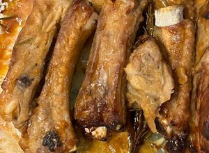 Foto di Costine BBQ e senape al miele al forno