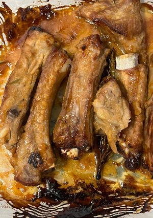 Foto di Costine BBQ e senape al miele al forno