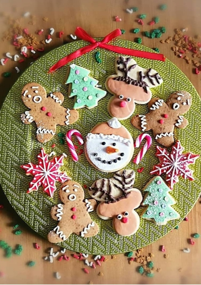 Una foto de Galletas de Navidad decoradas