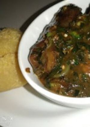 A picture of Ghana okro light soup#Abujamoms #Abjmoms.