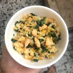 A picture of Salmon Fried Rice - MPASI 9 bulan.