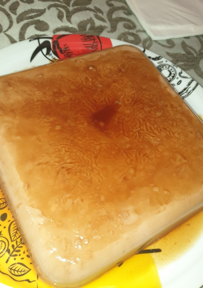 Una foto de Flan de nocilla