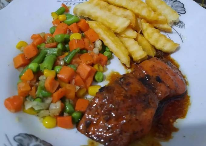Cara praktis memasak 20. Salmon Honey Teriyaki Glaze  sedap