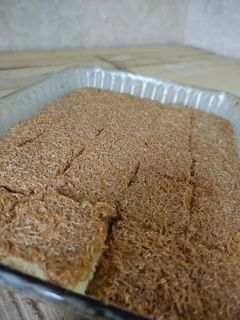 صورة لوصفة بسبوسة بالشعيريه