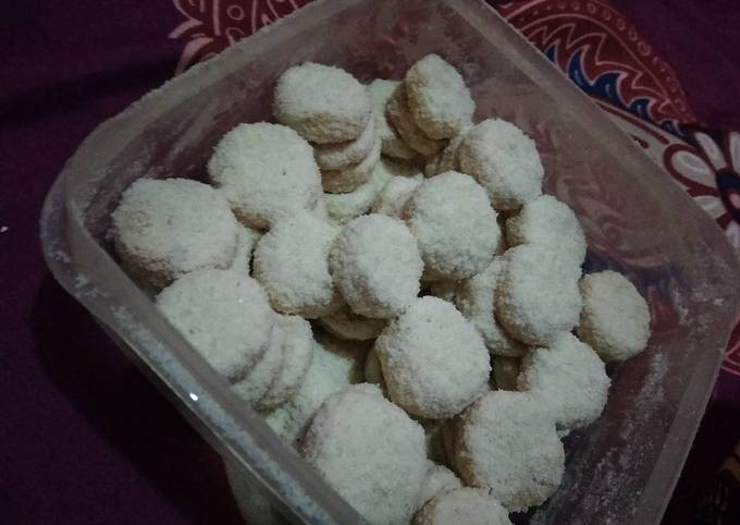 Kue kering putri salju no mixer no oven alias pakek teflon