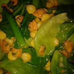 Foto resep baby kailan tumis jagung kerang asin