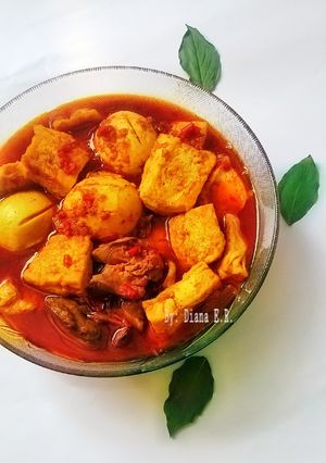 Foto resep Tahu Telur Masak Habang / Merah