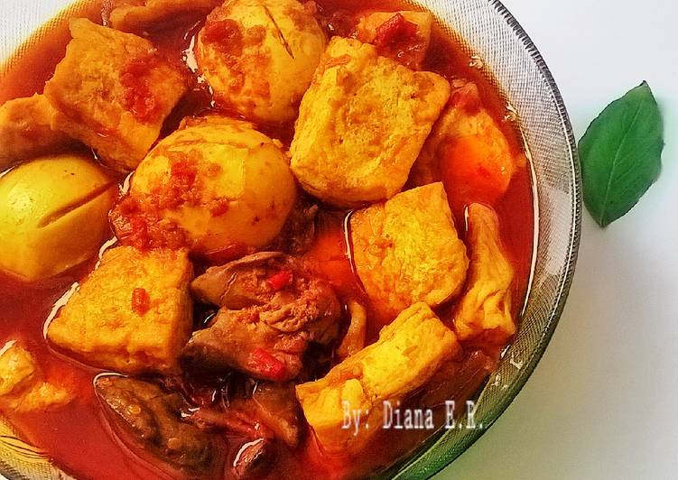 Tahu Telur Masak Habang / Merah