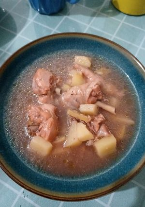 Foto resep Sup ayam angkak (beras merah)