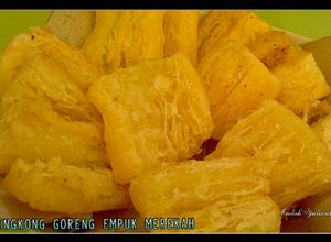 Foto resep Singkong goreng empuk merekah 2 versi