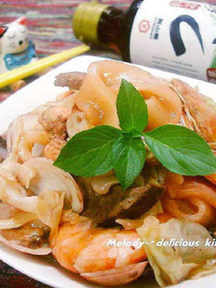 【料亭和露】海鮮豬肝炒板條 的食譜成品照片