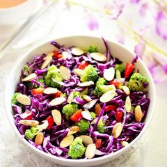 A picture of Crunchy Salad With Miso Orange Dressing.