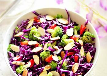 How To Cooking Recipe Crunchy Salad With Miso Orange Dressing Delicious