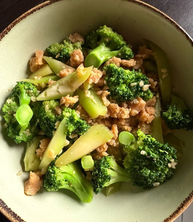 Foto resep Tumis brokoli daging vegetarian