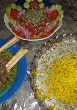 عکسی از دستور باقالی پلو با ماهیچه😋