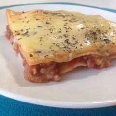 A picture of Meat-heavy lasagne.