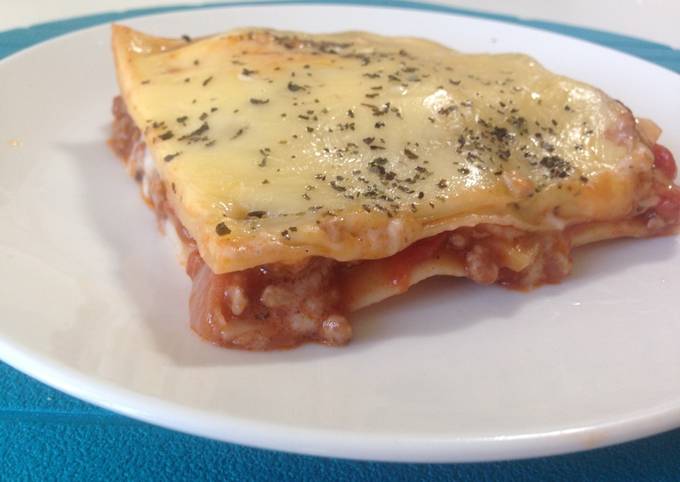 Meat-heavy lasagne