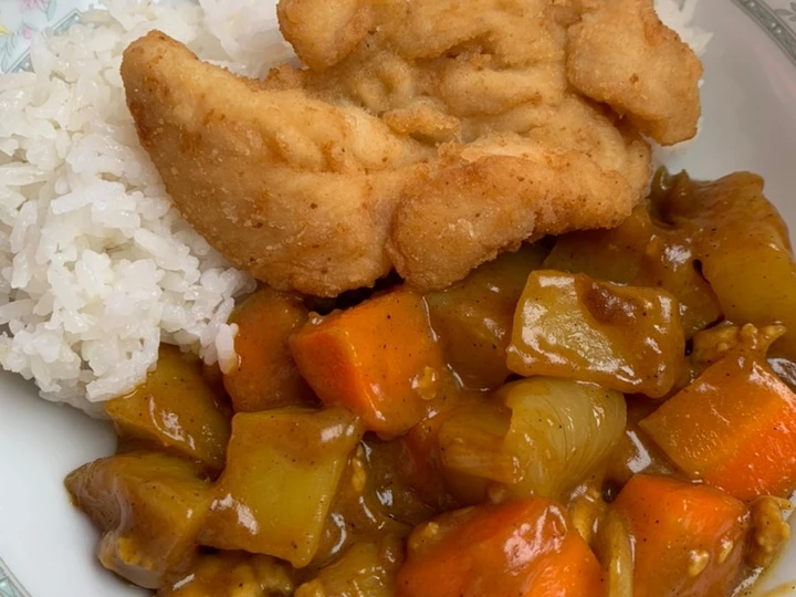 Cara Gampang Menyiapkan Resep Kare ayam jepang /japanese chicken curry +chicken karage fillet dada ayam yang Lezat Sekali Anti Ribet, Bikin Ngiler