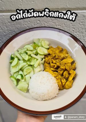 รูปของ อกไก่ผัดพริกแกงใต้