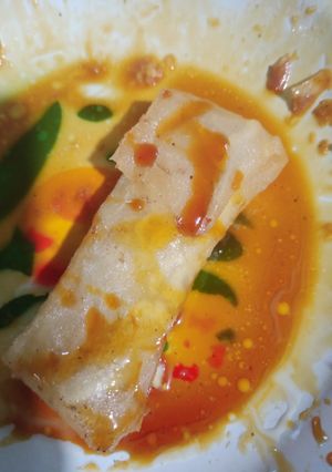 Foto resep Lumpia pisang keju lumur karamel