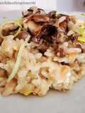 Risotto con funghi porcini salsiccia e robiola 😋