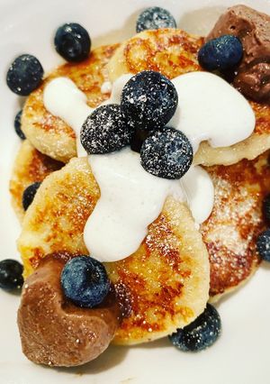 Una foto de Tortitas dulces de queso fresco - keto