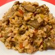 Arroz con pollo y setas