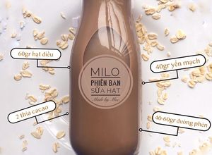 Hình của món Milo phiên bản sữa hạt.