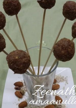 A picture of Oats, Jaggery and Nutella Lollipops.