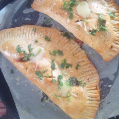 A picture of Sausage carrot cheesy Calzone.